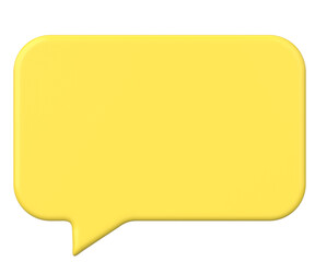 Speech bubble. Chat bubble. 3D illustration.