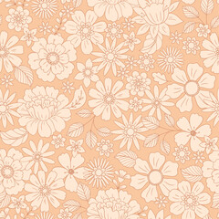 Vector Retro Floral Seamless Pattern