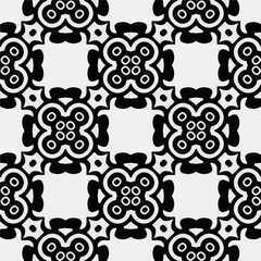 White background with black pattern. Seamless texture for fashion, textile design,  on wall paper, wrapping paper, fabrics and home decor. Simple repeat pattern.