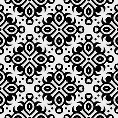 White background with black pattern. Seamless texture for fashion, textile design,  on wall paper, wrapping paper, fabrics and home decor. Simple repeat pattern.