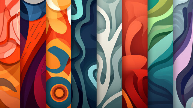 Abstract pattern swatches