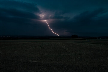 lightning in the field