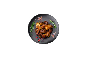 Delicious potatoes baked in their skins with rosemary and spices