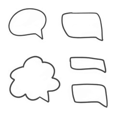 set of speech bubbles