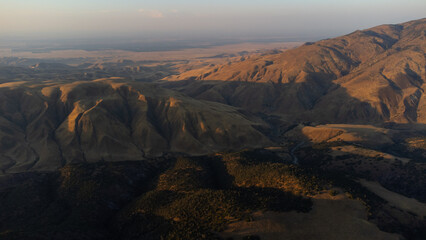 Sunset in Southern San Joaquin Valley Mountains, Kern County, California