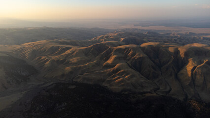 Sunset in Southern San Joaquin Valley Mountains, Kern County, California
