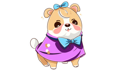 cute dog illustration