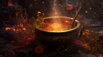 A witches cauldron.Generative AI