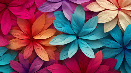 Color Block Flower Petals pattern