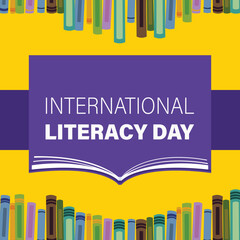 Free vector international literacy day illustration