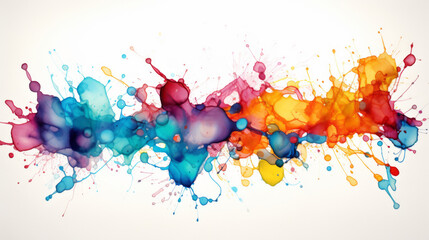 Colorful Watercolor Splashes and Blots