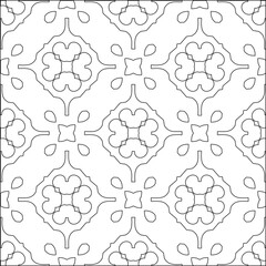 Stylish texture with figures from lines.Abstract geometric black and white pattern for web page, textures, card, poster, fabric, textile. Monochrome graphic repeating design. 