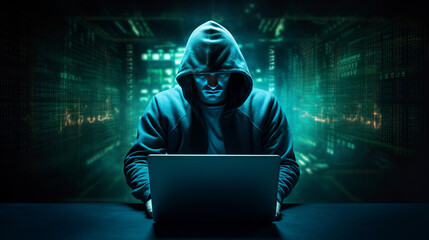 Hacker man attacking cybersecurity system, accessing user privacy key and encryption. Unsecure Internet Access, Concept Security protects business and financial data on digital devices, Generative Ai.