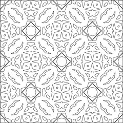 Stylish texture with figures from lines.Abstract geometric black and white pattern for web page, textures, card, poster, fabric, textile. Monochrome graphic repeating design. 