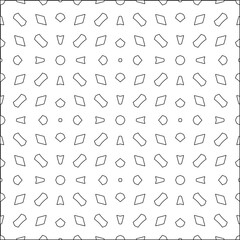 Stylish texture with figures from lines.Abstract geometric black and white pattern for web page, textures, card, poster, fabric, textile. Monochrome graphic repeating design. 