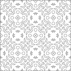 Stylish texture with figures from lines.Abstract geometric black and white pattern for web page, textures, card, poster, fabric, textile. Monochrome graphic repeating design. 