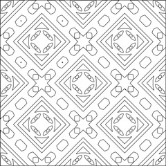 Stylish texture with figures from lines.Abstract geometric black and white pattern for web page, textures, card, poster, fabric, textile. Monochrome graphic repeating design. 