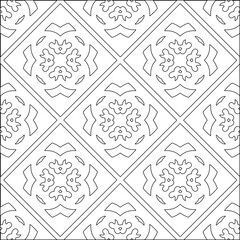 Stylish texture with figures from lines.Abstract geometric black and white pattern for web page, textures, card, poster, fabric, textile. Monochrome graphic repeating design. 