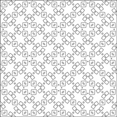 Stylish texture with figures from lines.Abstract geometric black and white pattern for web page, textures, card, poster, fabric, textile. Monochrome graphic repeating design. 