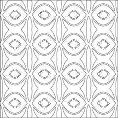 Stylish texture with figures from lines.Abstract geometric black and white pattern for web page, textures, card, poster, fabric, textile. Monochrome graphic repeating design. 