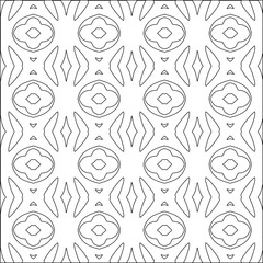 Stylish texture with figures from lines.Abstract geometric black and white pattern for web page, textures, card, poster, fabric, textile. Monochrome graphic repeating design. 