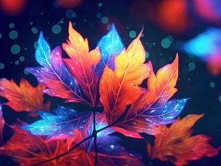 Magical autumn leaves 