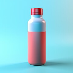 3d render of an isolated minimal water bottle