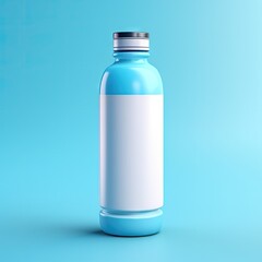 3d render of an isolated minimal water bottle