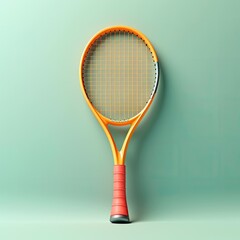 3d rendering of an isolated tennis racket