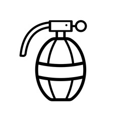  military grenade, hand grenade - vector icon