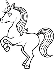 Unicorn line art