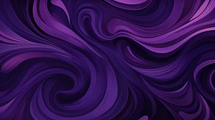 Foto op Canvas Dynamic Purple Swirls, Cartoon-Style Texture Background with Flowing Draperies, Abstract - Generative AI © Amit