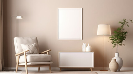 Fototapeta premium The interior design of the harmonized living room