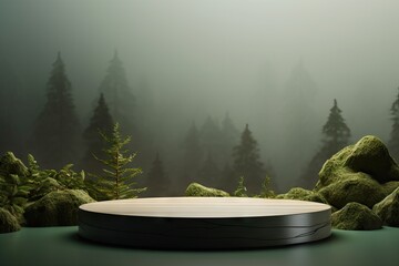3d realistic natural minimal product presentation podium stage mockup background design
