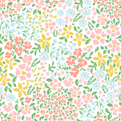 Vetor seamless floral colorful pattern on a white background