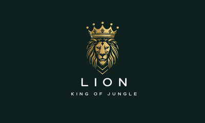 creative unique lion logo design with details