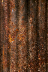 Sheet of old metal surface with rusty surface. Abstract vintage patern background. Rusty corrugated...