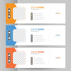 Modern & Creative Email Signature Design , vector template layout