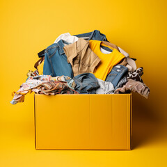 Clothes to donate and recycle.