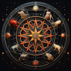 Obraz premium Pisces zodiac sign.