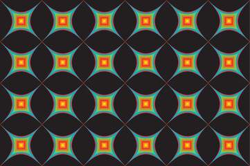 Fototapeta premium Seamless pattern of abstract background with geometric shapes. Abstract geometric ornamental seamless pattern. Design background, vector illustration