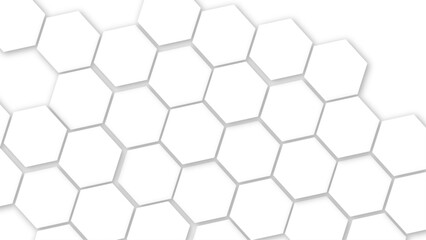 White Hexagonal Background. Luxury White Pattern. Vector Illustration. Seamless pattern of hexagons background technology with hexagons. honeycomb white Background ,light and shadow ,Vector.