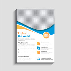 Modern Tour and Travel Agency Flyer Template Design