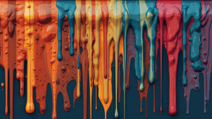 Dripping Colorful Paint flat texture