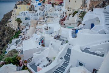 views of the village of Oia in Santorini
