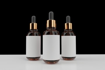 Serum Bottle 3d Render