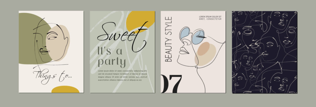 Abstract creative square art templates. Suitable for post in social networks, posters, flyers, banners, brochures, email headers, advertisings, events and page covers, backgrounds. 