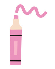 Pink marker icon. Flat vector illustration.
