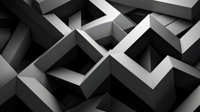 Interlocking geometric shapes with an optical illusion wallpeper