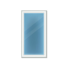 Realistic Detailed 3d Mirror Shaped as Rectangle for Decor Interior. Vector illustration of Mirror with Reflection on Glass